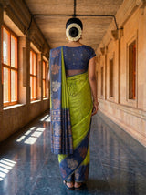 MIMOSA Olive Saree Saree — pose 2 styling detail