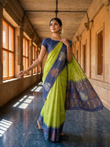 MIMOSA Olive Saree Saree — pose 9 styling detail