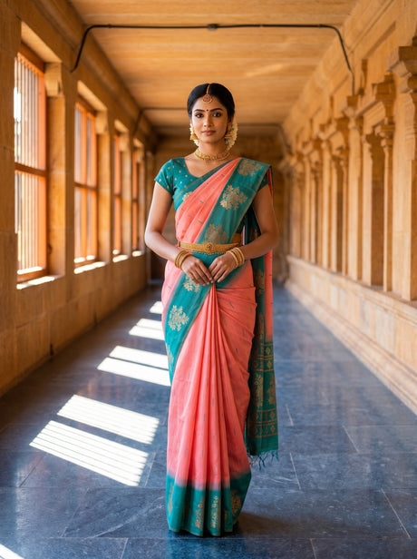 Pink  Saree