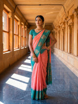 MIMOSA Pink Saree Saree — pose 4 styling detail