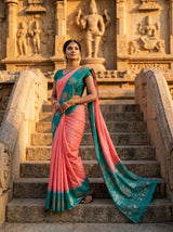 MIMOSA Pink Saree Saree — pose 5 styling detail
