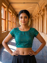MIMOSA Pink Saree Saree — blouse close-up