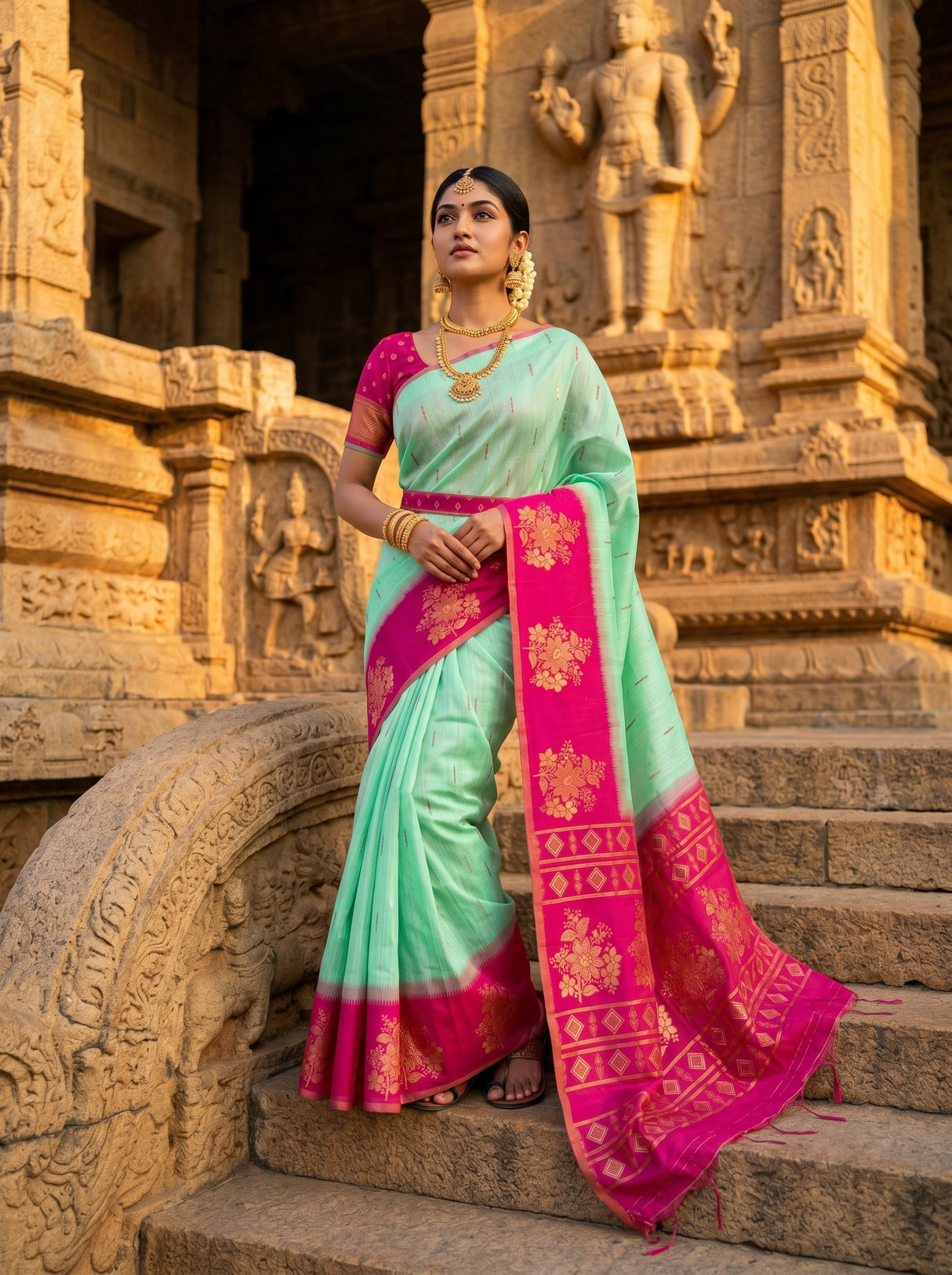 MIMOSA Rama Saree Saree — pose 5 styling detail