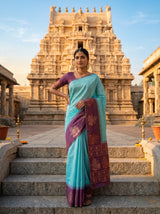 MIMOSA Sapphire Saree Saree — pose 4 styling detail