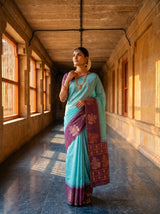 MIMOSA Sapphire Saree Saree — pose 9 styling detail