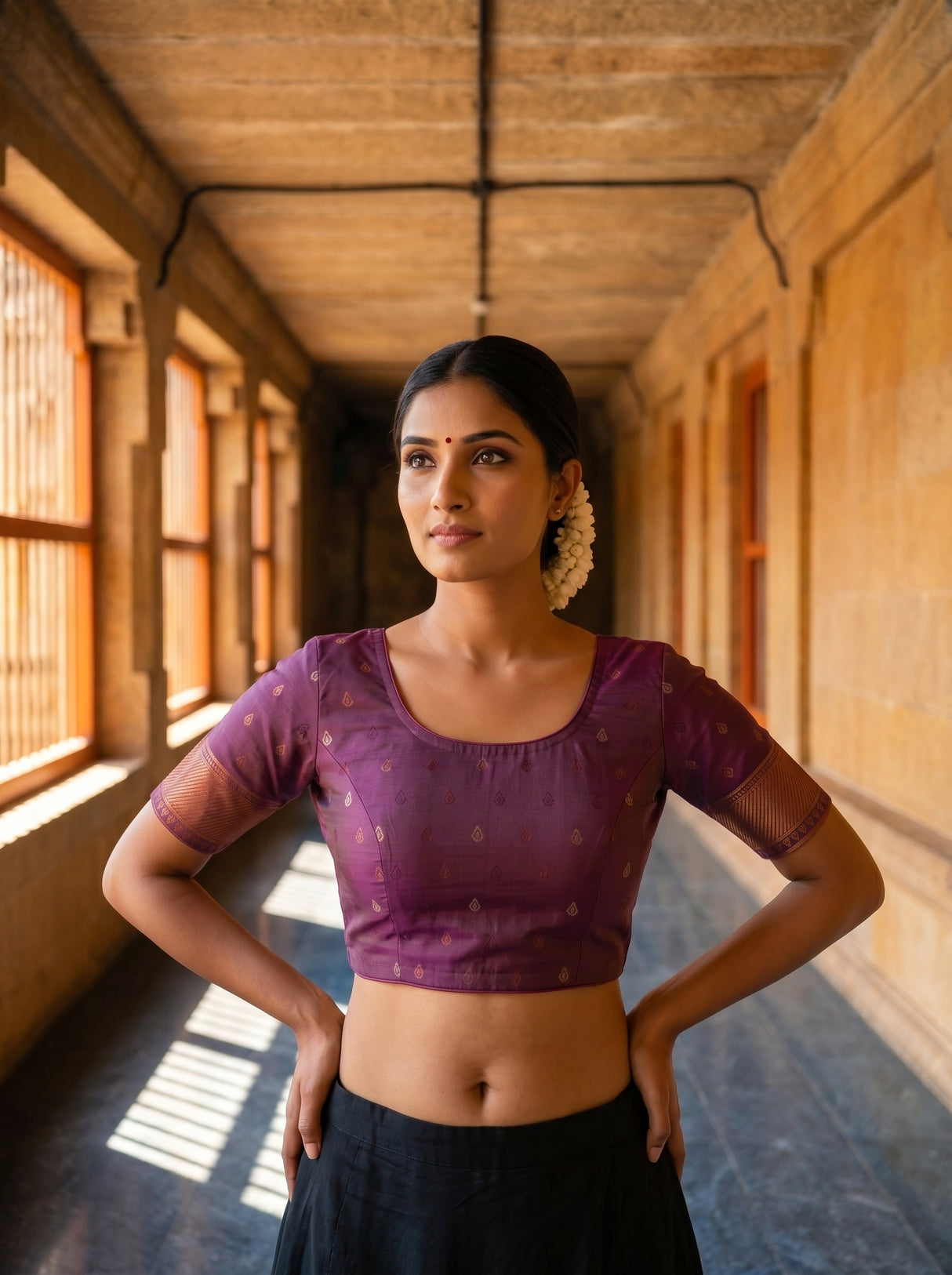 MIMOSA Sapphire Saree Saree — blouse close-up
