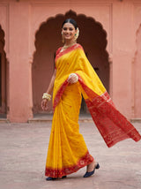 MIMOSA Gold Saree Saree — pose 6 styling detail