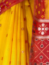 MIMOSA Gold Saree Saree — fleets shot full lifestyle