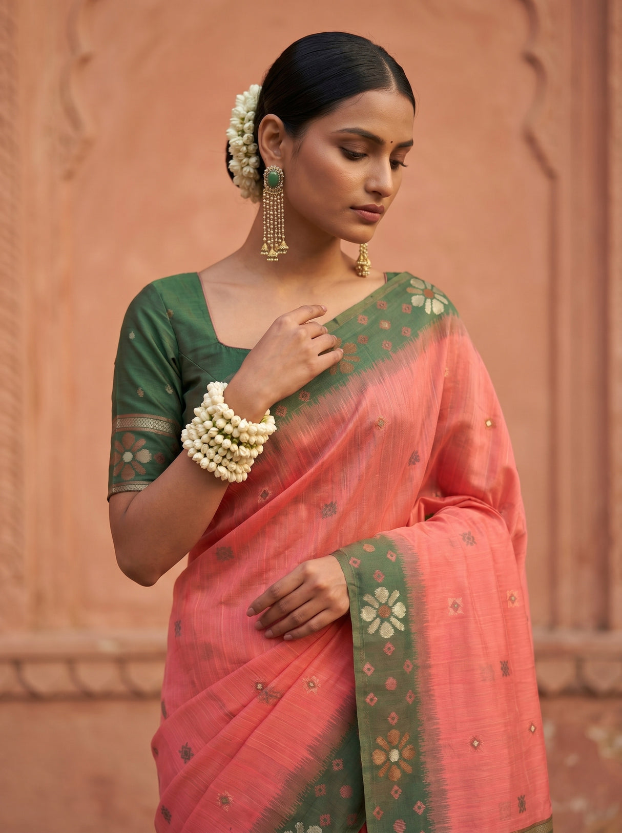 MIMOSA Gajari Saree Saree — pose 10 styling detail
