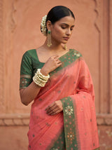 MIMOSA Gajari Saree Saree — pose 10 styling detail