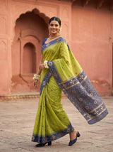 MIMOSA Olive Saree Saree — pose 6 styling detail