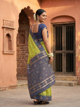 MIMOSA Olive Saree Saree — pose 7 styling detail