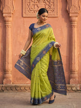 MIMOSA Olive Saree Saree — pose 9 styling detail