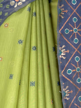 MIMOSA Olive Saree Saree — fleets shot full lifestyle