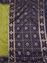 MIMOSA Olive Saree Saree — pallu and zari work detail