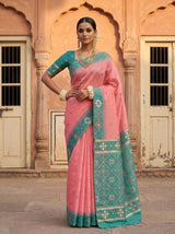 MIMOSA Pink Saree Saree — pose 4 styling detail
