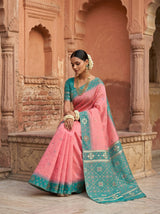 MIMOSA Pink Saree Saree — pose 8 styling detail