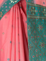 MIMOSA Pink Saree Saree — fleets shot full lifestyle