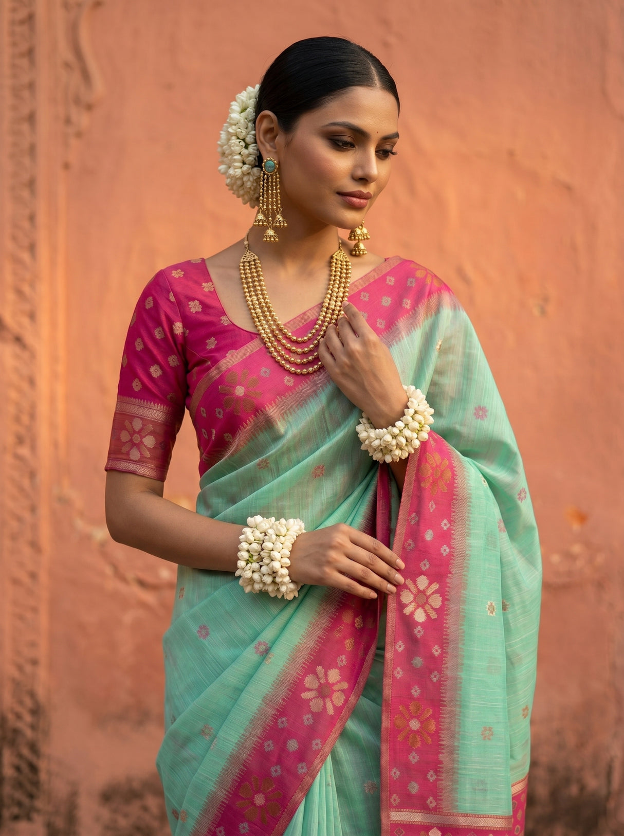 MIMOSA Rama Saree Saree — pose 10 styling detail