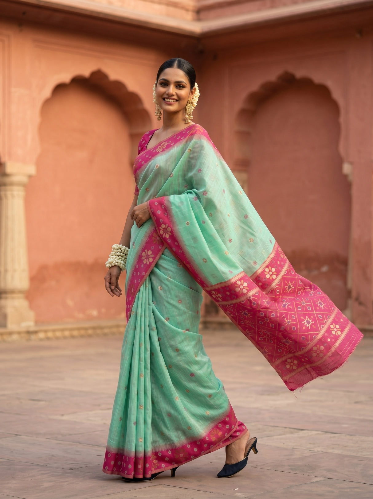 MIMOSA Rama Saree Saree — pose 6 styling detail