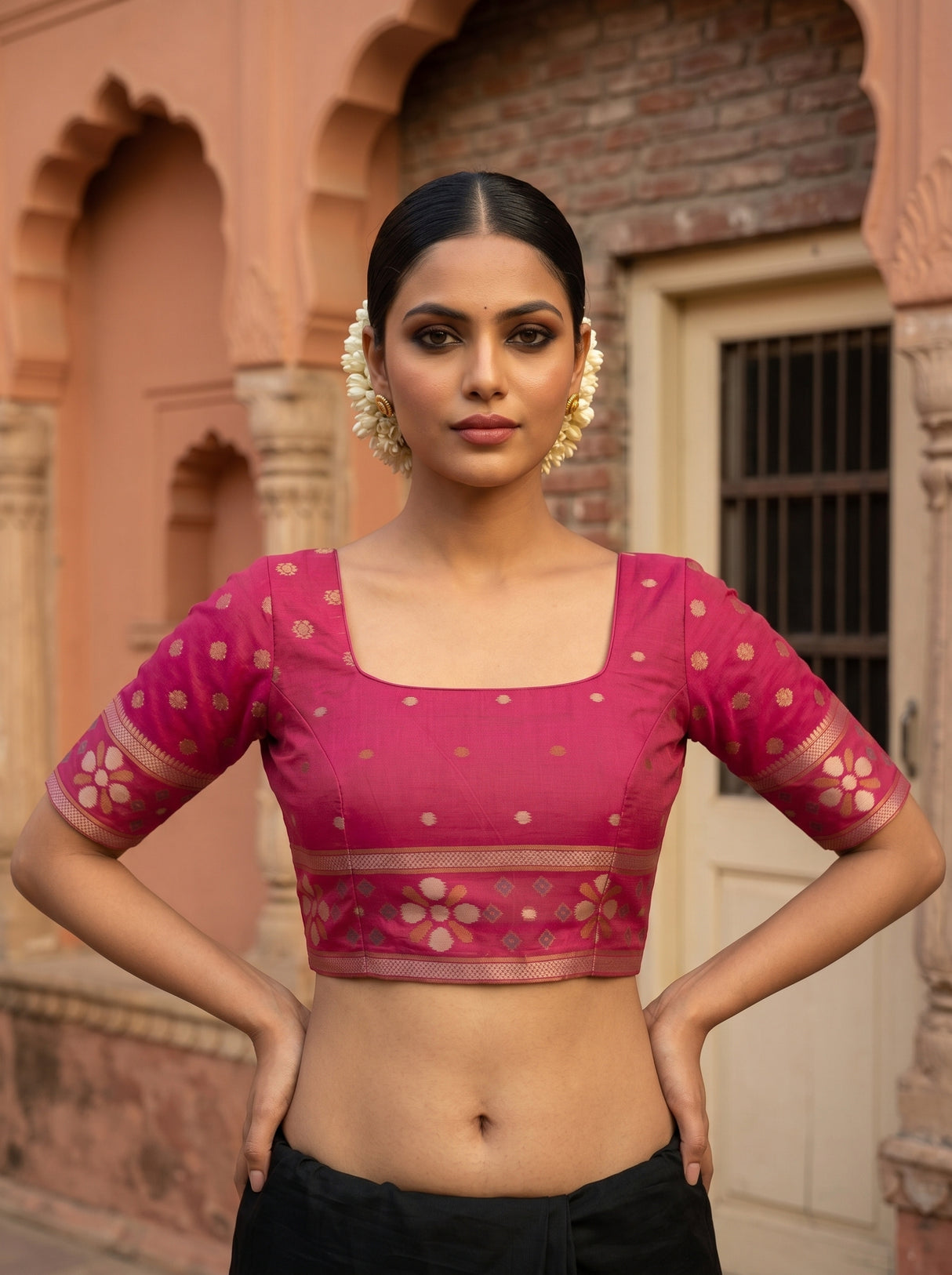 MIMOSA Rama Saree Saree — blouse close-up