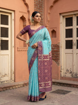 MIMOSA Sapphire Saree Saree — pose 4 styling detail
