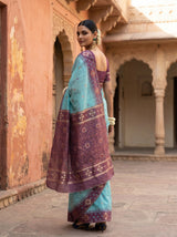 MIMOSA Sapphire Saree Saree — pose 7 styling detail