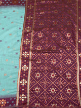 MIMOSA Sapphire Saree Saree — pallu and zari work detail