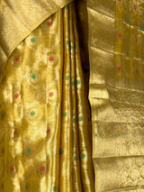 MIMOSA Gold Banarasi Saree — fleets shot full lifestyle