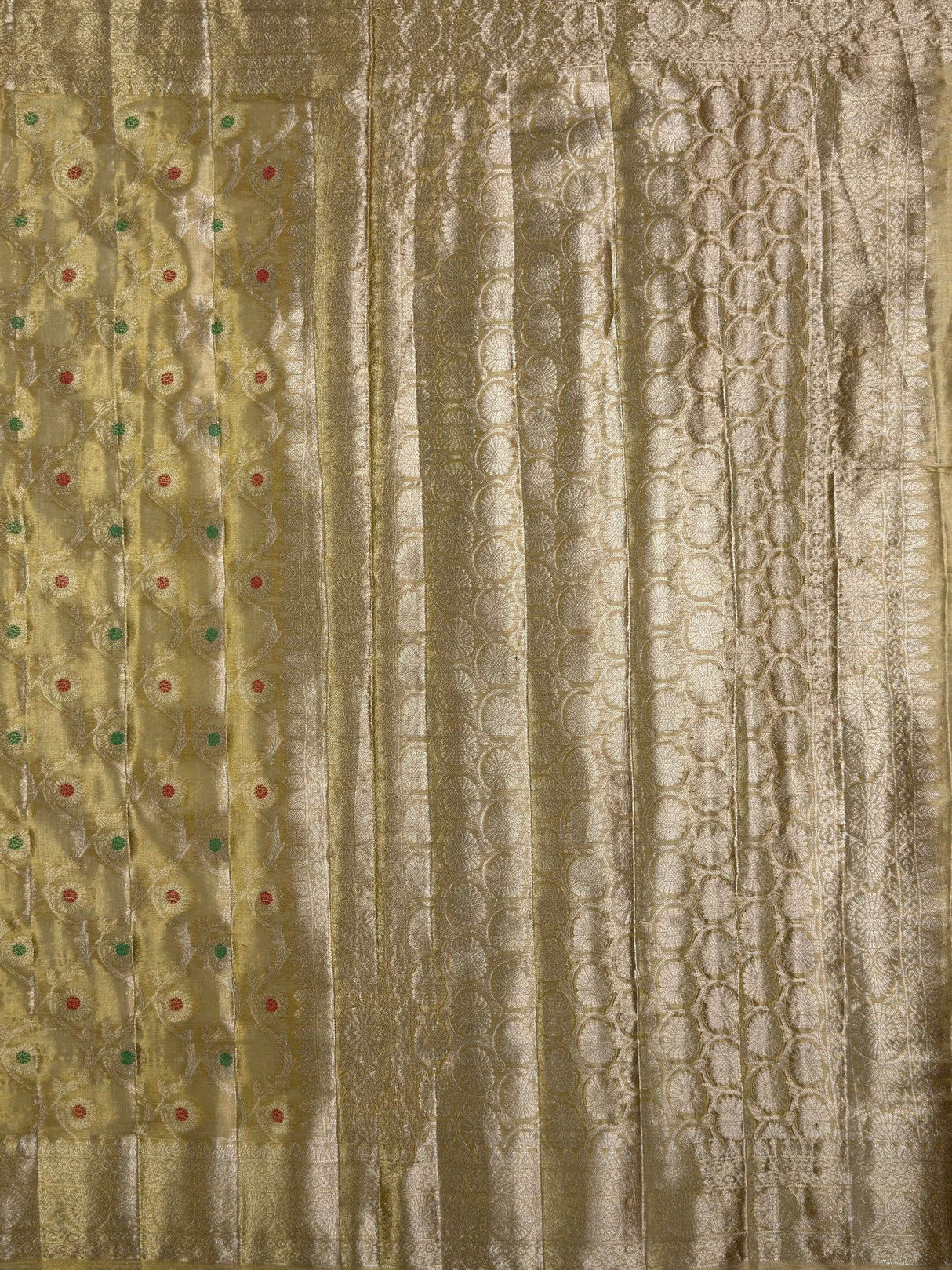 MIMOSA Gold Banarasi Saree — pallu and zari work detail
