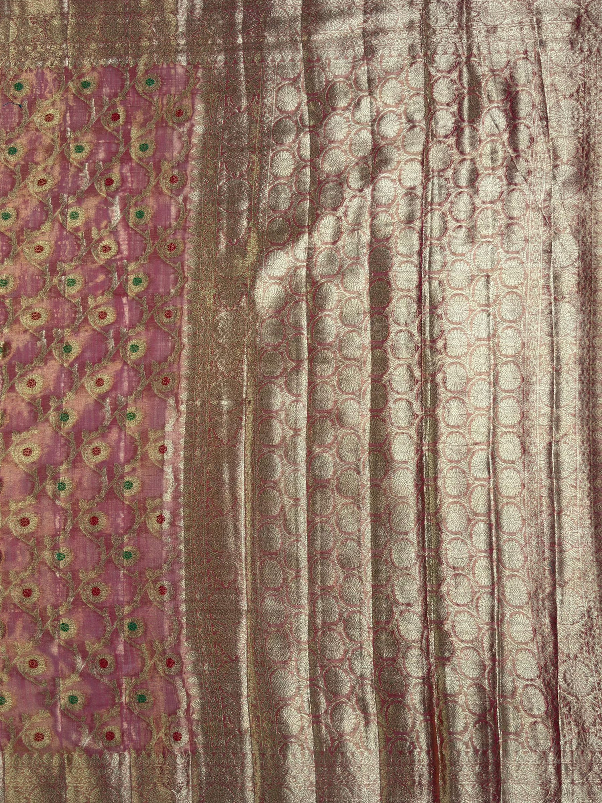 MIMOSA Gajari Banarasi Saree — pallu and zari work detail