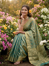 MIMOSA Rama Banarasi Saree — pose 8 styling detail