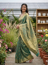 MIMOSA Rama Banarasi Saree — pose 9 styling detail