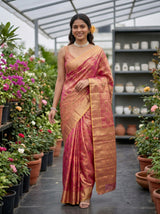 MIMOSA Rani Banarasi Saree — pose 4 styling detail