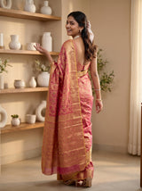 MIMOSA Rani Banarasi Saree — pose 7 styling detail