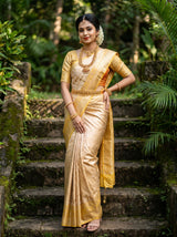 MIMOSA Mustard Kanjivaram Art Silk Saree — Full View