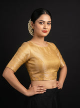 MIMOSA Mustard Kanjivaram Art Silk Saree — Footwear and Hem Detail