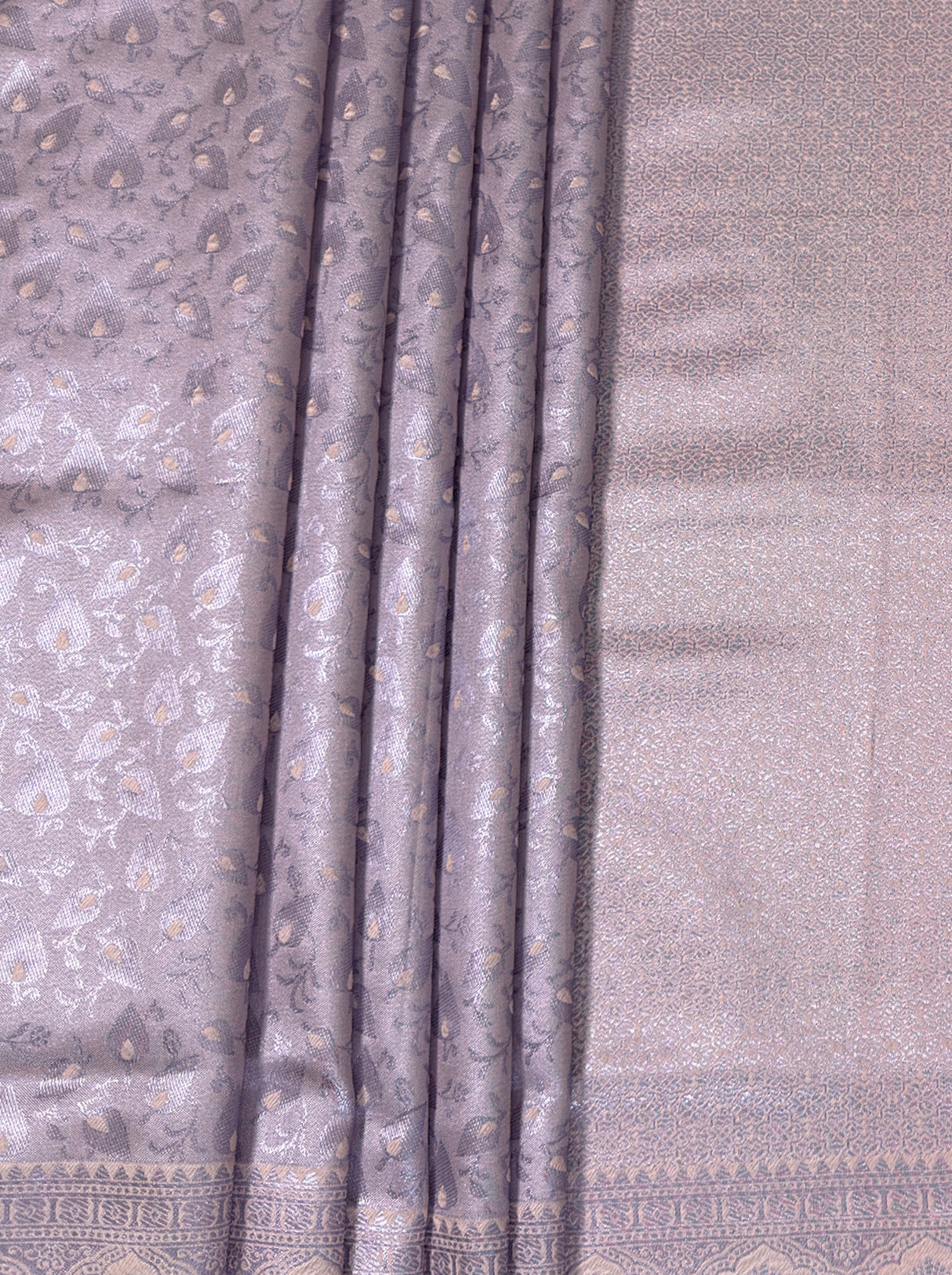 MIMOSA Violet Kanjivaram Art Silk Saree — fleets shot full lifestyle