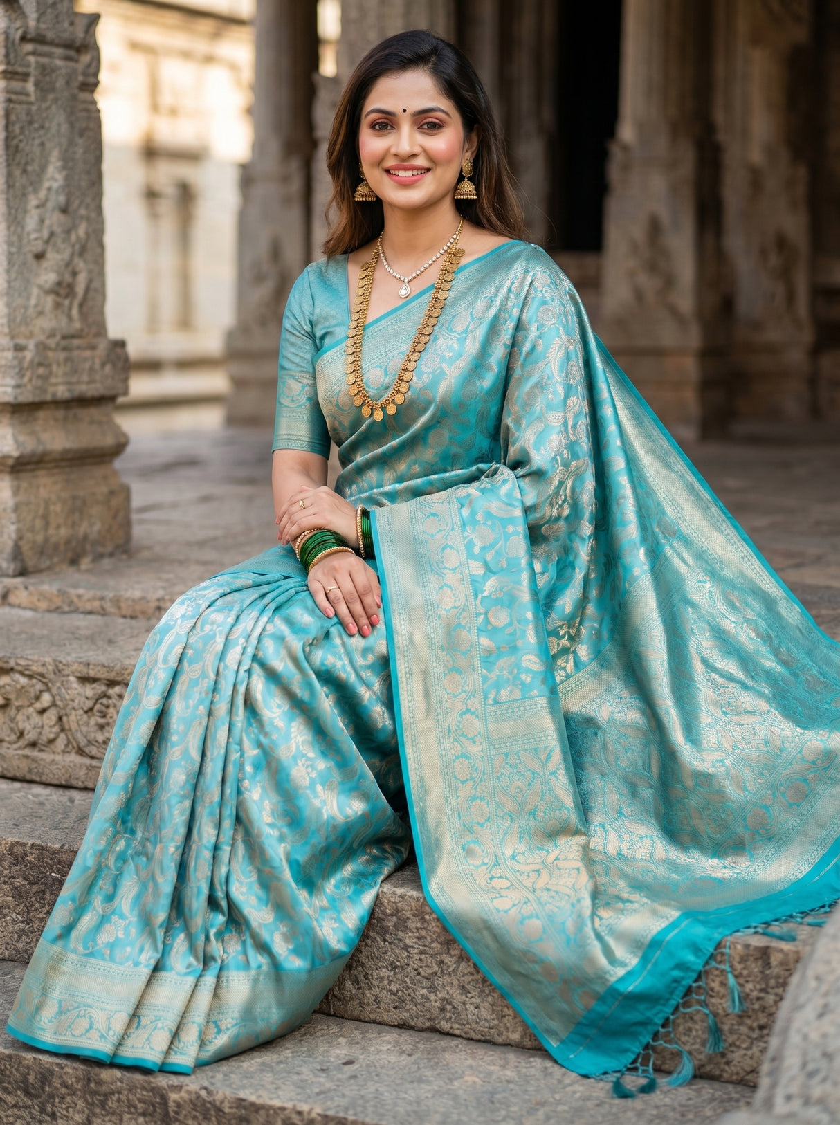 MIMOSA Ananda Saree Saree — pose 8 styling detail