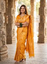 MIMOSA Mustard Saree Saree — pose 4 styling detail