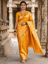 MIMOSA Mustard Saree Saree — pose 7 styling detail