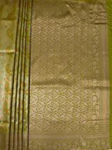MIMOSA Olive Saree Saree — pallu and zari work detail