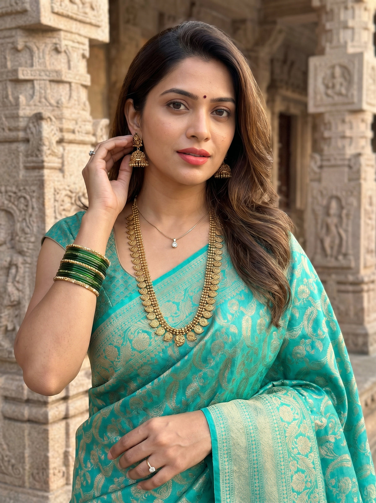MIMOSA Rama Saree Saree — pose 10 styling detail