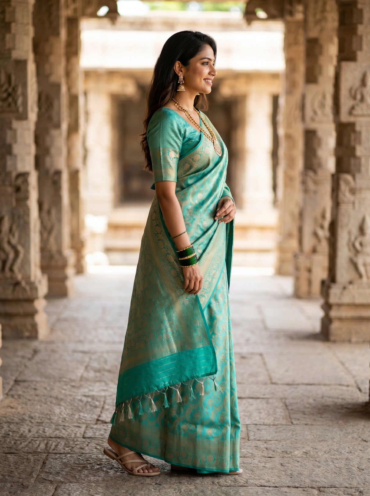 MIMOSA Rama Saree Saree — pose 3 styling detail