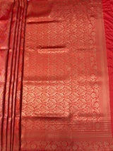 MIMOSA Strawberry Saree Saree — pallu and zari work detail