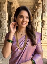 MIMOSA Violet Saree Saree — pose 10 styling detail