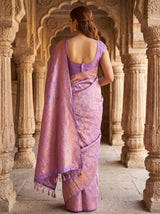 MIMOSA Violet Saree Saree — pose 2 styling detail