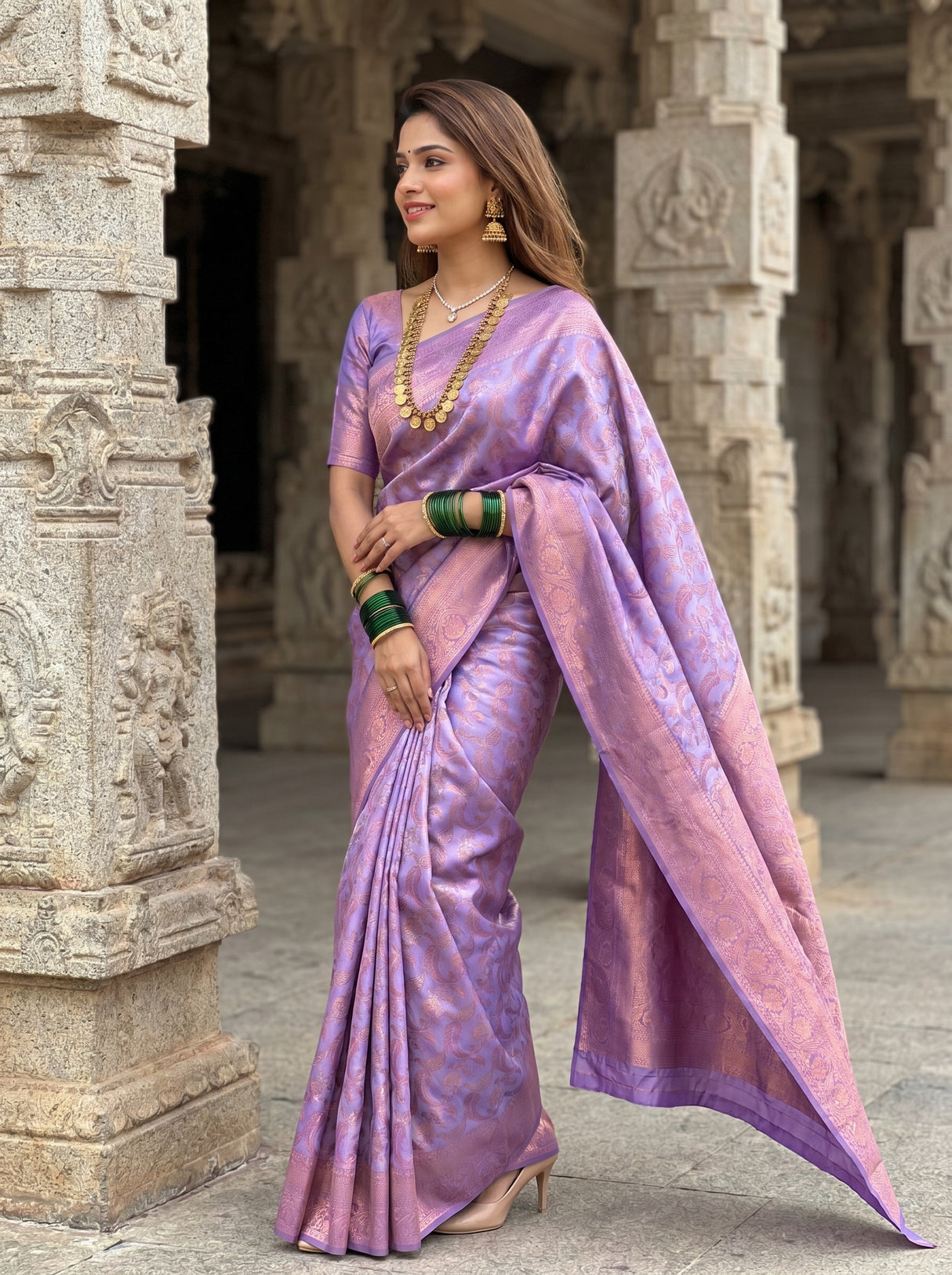 MIMOSA Violet Saree Saree — pose 3 styling detail