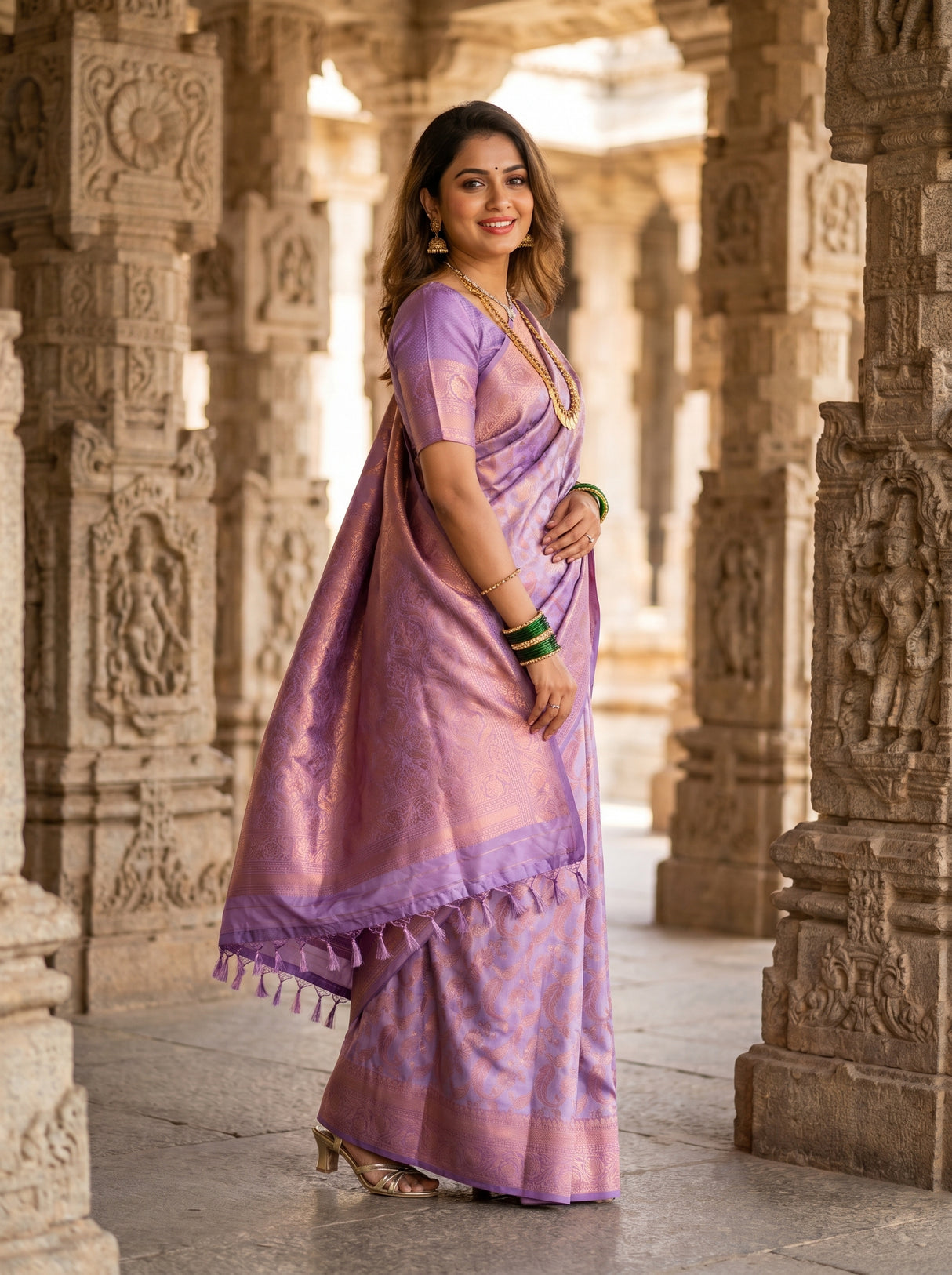 MIMOSA Violet Saree Saree — pose 9 styling detail