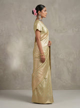 MIMOSA Olive Kanjivaram Art Silk Saree — pose 5 styling detail